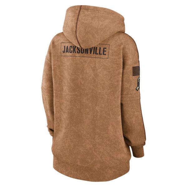 Jacksonville Jaguars Nike Women's 2023 Salute to Service Pullover Hoodie - Brown