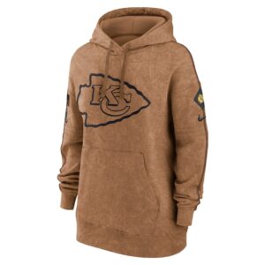 Kansas City Chiefs Nike Women's 2023 Salute to Service Pullover Hoodie - Brown