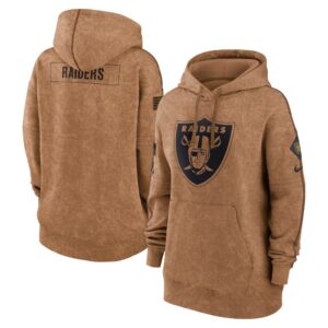 Las Vegas Raiders Nike Women's 2023 Salute to Service Pullover Hoodie - Brown