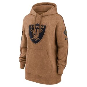 Las Vegas Raiders Nike Women's 2023 Salute to Service Pullover Hoodie - Brown