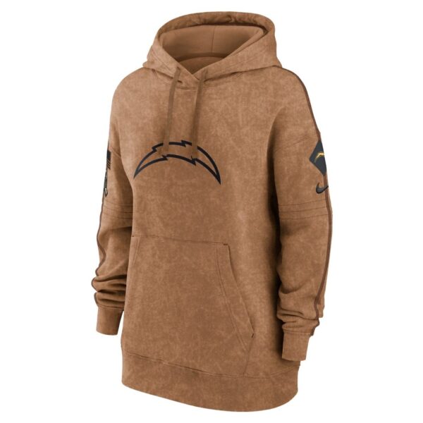 Los Angeles Chargers Nike Women's 2023 Salute to Service Pullover Hoodie - Brown