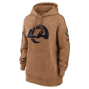 Los Angeles Rams Nike Women's 2023 Salute to Service Pullover Hoodie - Brown