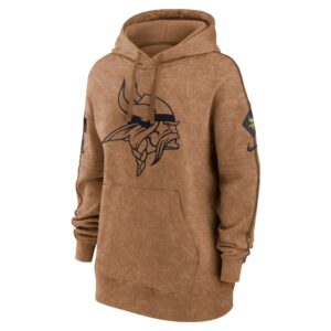 Minnesota Vikings Nike Women's 2023 Salute to Service Pullover Hoodie - Brown