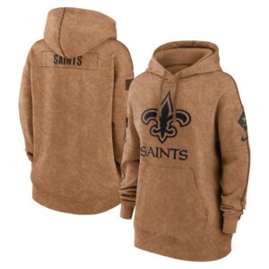 New Orleans Saints Nike Women's 2023 Salute to Service Pullover Hoodie - Brown