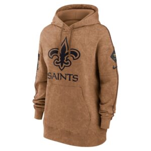 New Orleans Saints Nike Women's 2023 Salute to Service Pullover Hoodie - Brown