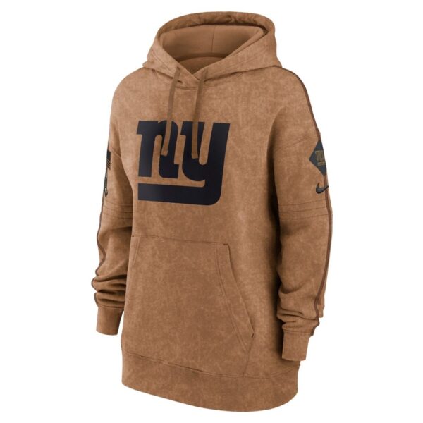 New York Giants Nike Women's 2023 Salute to Service Pullover Hoodie - Brown