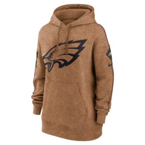 Philadelphia Eagles Nike Women's 2023 Salute to Service Pullover Hoodie - Brown