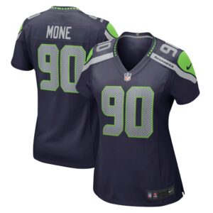 Women's Seattle Seahawks Bryan Mone Nike College Navy Game Jersey