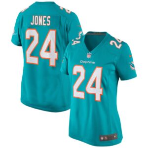 Women's Miami Dolphins Byron Jones Nike Aqua Game Jersey