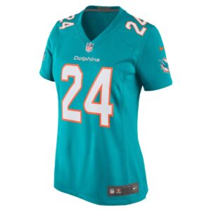 Women's Miami Dolphins Byron Jones Nike Aqua Game Jersey