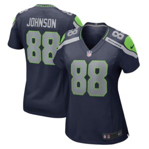 Women's Seattle Seahawks Cade Johnson Nike College Navy Game Jersey