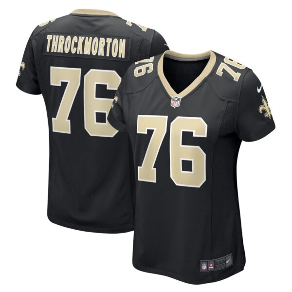 Women's New Orleans Saints Calvin Throckmorton Nike Black Game Player Jersey