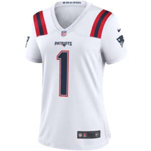 Women's Nike Cam Newton White New England Patriots Game Jersey