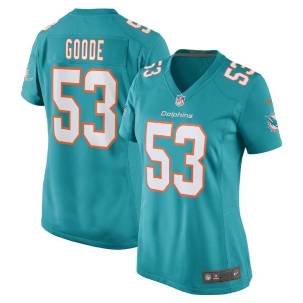 Women's Miami Dolphins Cameron Goode Nike Aqua Game Player Jersey