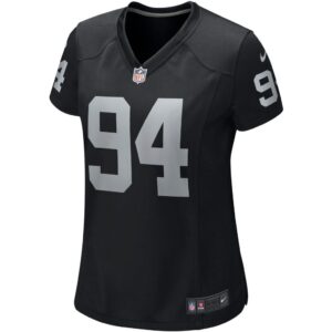 Women's Las Vegas Raiders Carl Nassib Nike Black Player Game Jersey