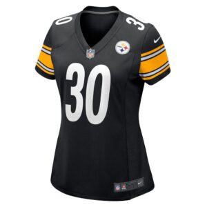 Women's Pittsburgh Steelers Carlins Platel Nike Black Game Player Jersey