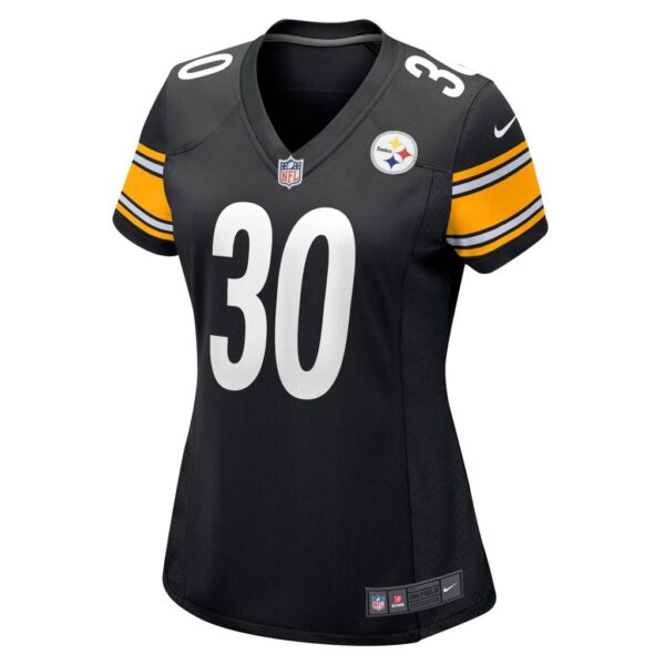 Women's Pittsburgh Steelers Carlins Platel Nike Black Game Player Jersey