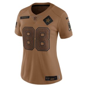 CeeDee Lamb Dallas Cowboys Nike Women's 2023 Salute To Service Limited Jersey - Brown