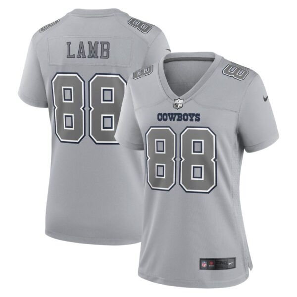 Women's Dallas Cowboys CeeDee Lamb Nike Gray Atmosphere Fashion Game Jersey