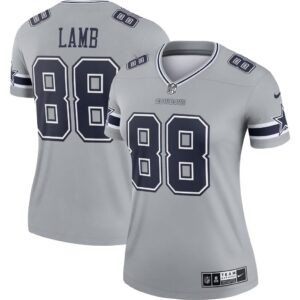 Women's Dallas Cowboys CeeDee Lamb Nike Gray Inverted Legend Jersey