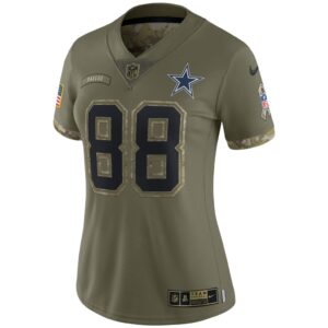 Women's Dallas Cowboys CeeDee Lamb Nike Olive 2022 Salute To Service Limited Jersey