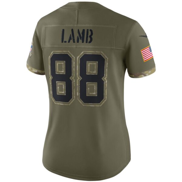 Women's Dallas Cowboys CeeDee Lamb Nike Olive 2022 Salute To Service Limited Jersey