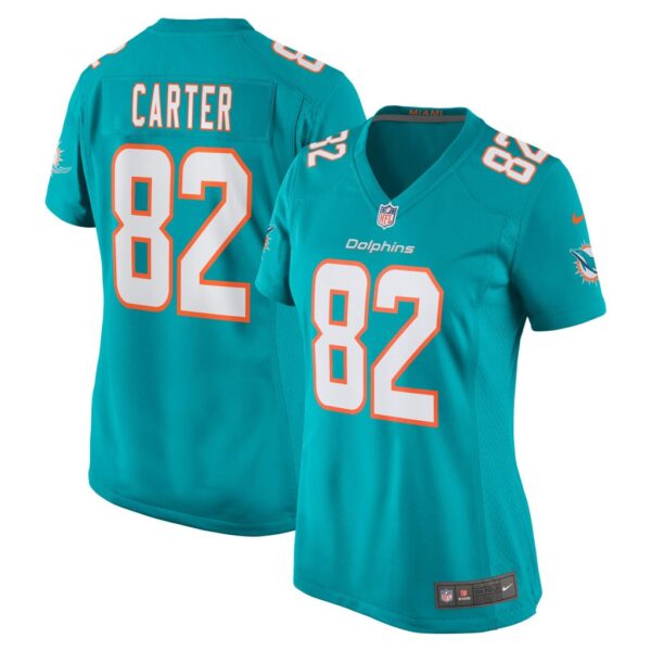 Women's Miami Dolphins Cethan Carter Nike Aqua Game Jersey