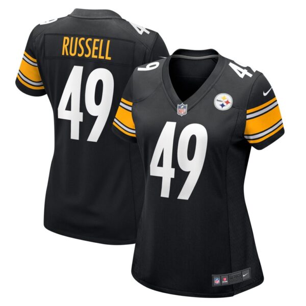 Women's Pittsburgh Steelers Chapelle Russell Nike Black Game Player Jersey