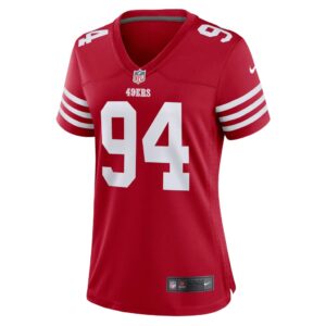 Women's San Francisco 49ers Charles Omenihu Nike Scarlet Game Player Jersey