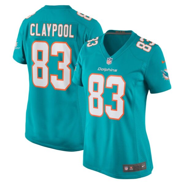 Chase Claypool Miami Dolphins Nike Women's Game Jersey - Aqua