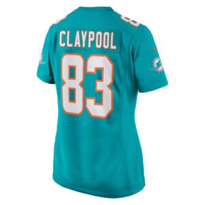 Chase Claypool Miami Dolphins Nike Women's Game Jersey - Aqua