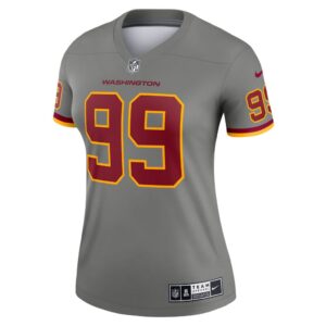 Women's Washington Football Team Chase Young Nike Gray Inverted Legend Jersey