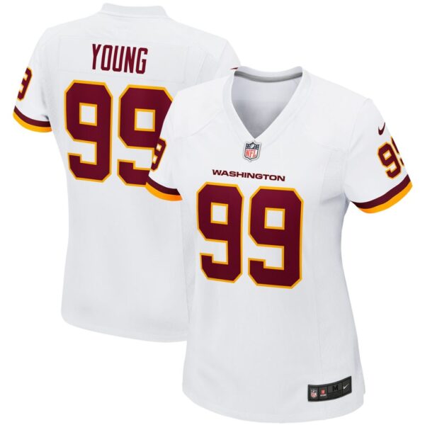 Women's Nike Chase Young White Washington Football Team Game Player Jersey