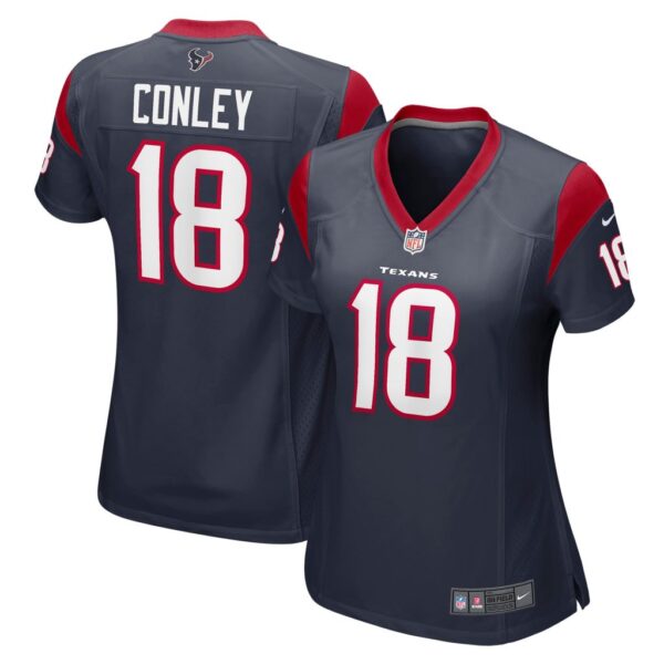 Women's Houston Texans Chris Conley Nike Navy Game Jersey