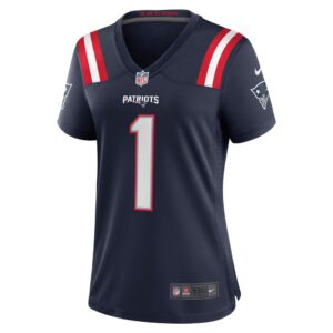 Women's New England Patriots Christian Gonzalez Nike Navy 2023 NFL Draft First Round Pick Game Jersey