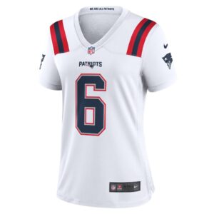 Christian Gonzalez New England Patriots Nike Women's Game Jersey - White