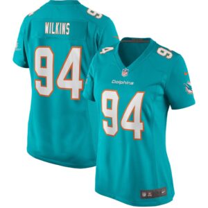 Women's Nike Christian Wilkins Aqua Miami Dolphins Game Jersey