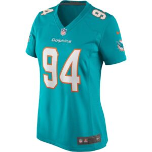 Women's Nike Christian Wilkins Aqua Miami Dolphins Game Jersey