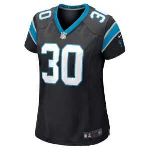 Women's Carolina Panthers Chuba Hubbard Nike Black Game Jersey