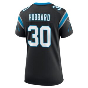 Women's Carolina Panthers Chuba Hubbard Nike Black Team Game Jersey