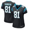 Women's Carolina Panthers CJ Saunders Nike Black Game Player Jersey