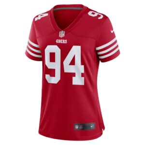 Women's San Francisco 49ers Clelin Ferrell Nike Scarlet Game Player Jersey