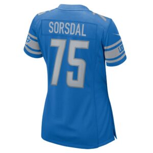 Women's Detroit Lions Colby Sorsdal Nike Blue Team Game Jersey