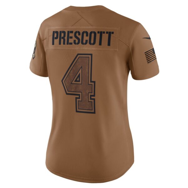 Dak Prescott Dallas Cowboys Nike Women's 2023 Salute To Service Limited Jersey - Brown