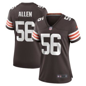 Women's Cleveland Browns Dakota Allen Nike Brown Game Player Jersey