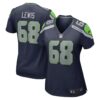 Women's Seattle Seahawks Damien Lewis Nike College Navy Game Jersey