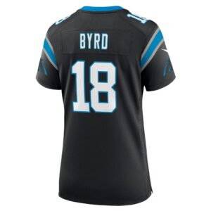 Women's Carolina Panthers Damiere Byrd Nike Black Team Game Jersey