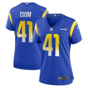 Women's Los Angeles Rams Dan Isom Nike Royal Game Player Jersey