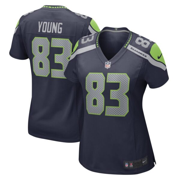 Women's Seattle Seahawks Dareke Young Nike College Navy Game Player Jersey