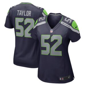 Women's Seattle Seahawks Darrell Taylor Nike College Navy Game Jersey